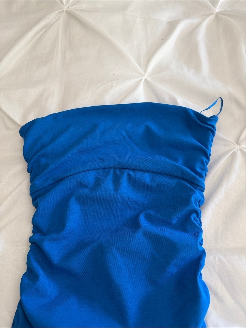 NWOT Astr Bright Blue Strapless Dress Size XS - Picture 7 of 7